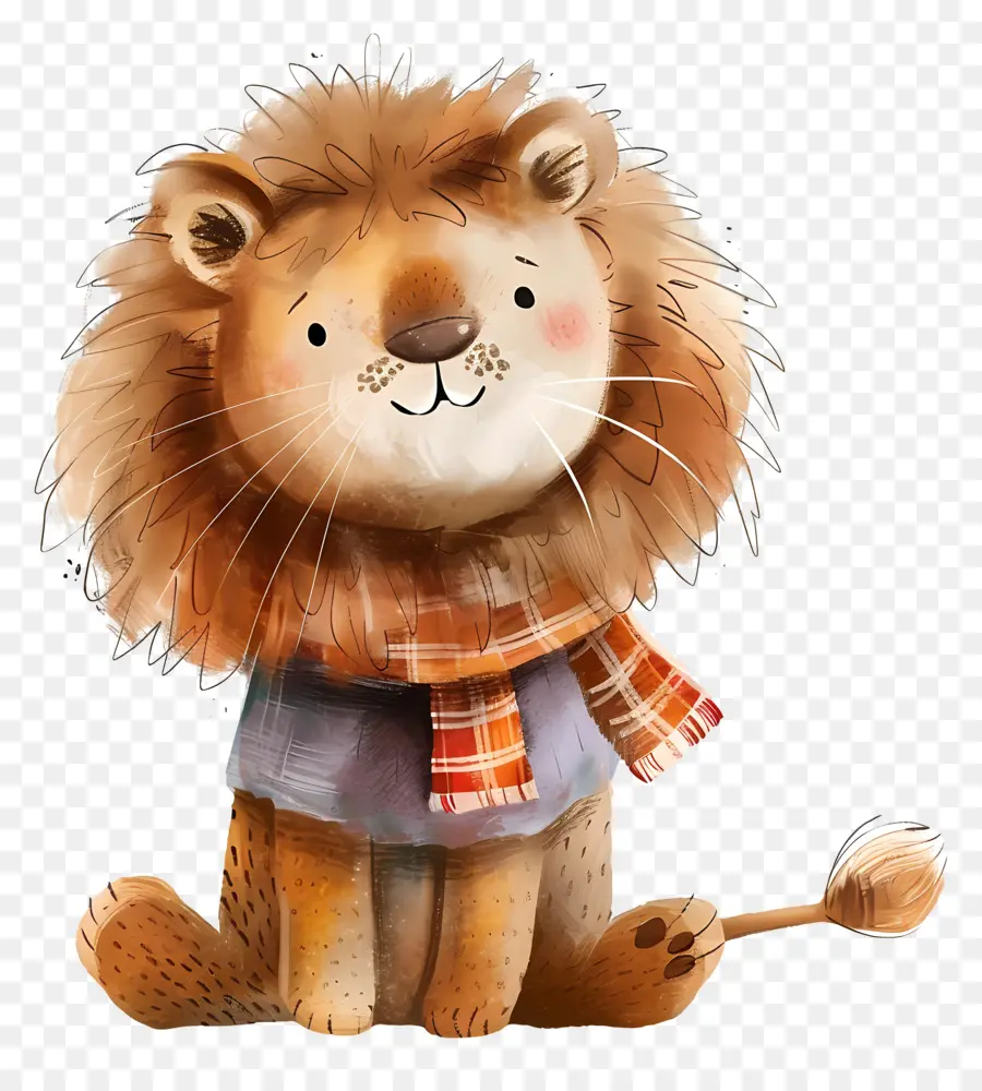 Lucu Singa，Lion Ilustrasi PNG