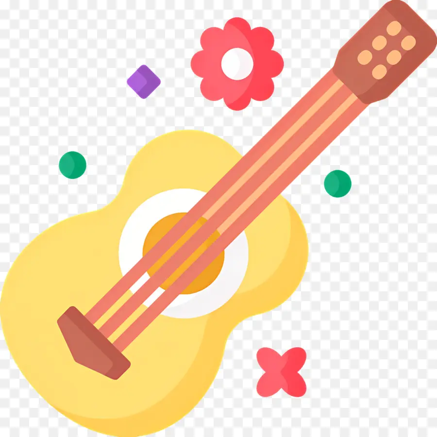 Gitar，Bunga PNG