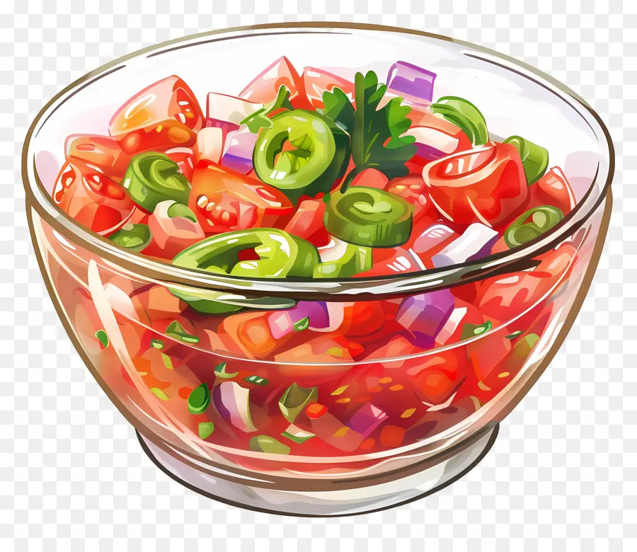 Semangkuk Salsa，Salad PNG