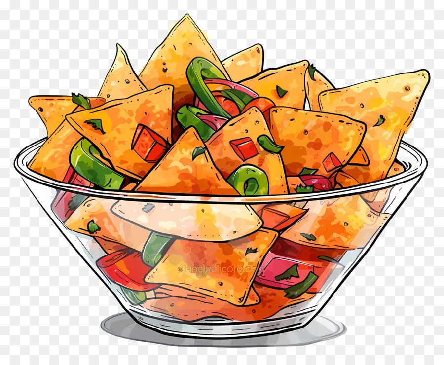 Semangkuk Nacho，Tortilla Chips PNG