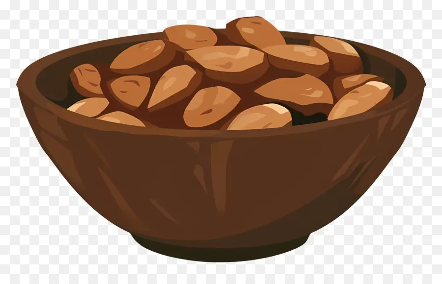 Semangkuk Kacang，Mangkuk Kayu PNG