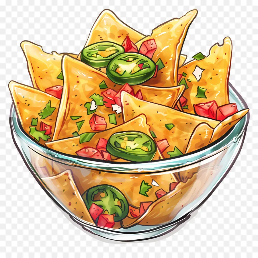 Semangkuk Nacho，Nachos PNG