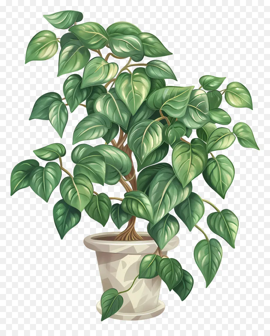 Houseplant Bergelombang，Tanaman Hijau PNG