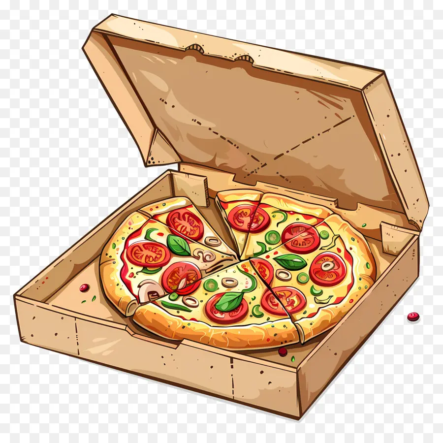 Pizza Di Dalam Kotak，Pizza PNG