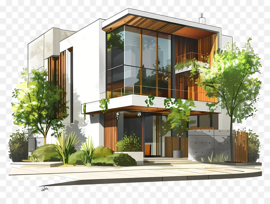 Rumah Modern，Desain Minimalis PNG