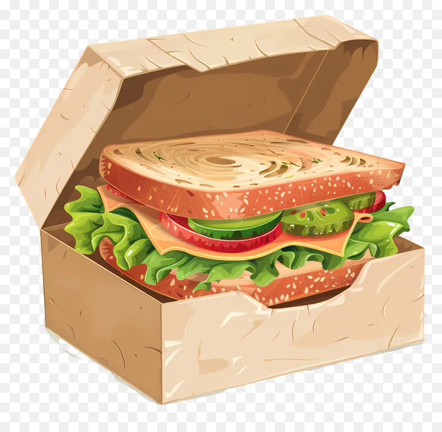 Sandwich Di Dalam Kotak，Sandwich PNG