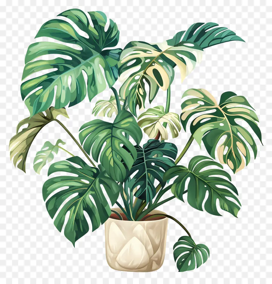 Tanaman Monstera Lezat，Daun Monstera PNG