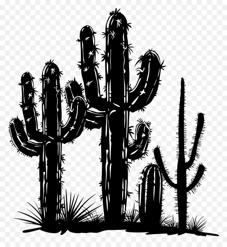 Siluet Saguaro Kaktus，Kaktus PNG