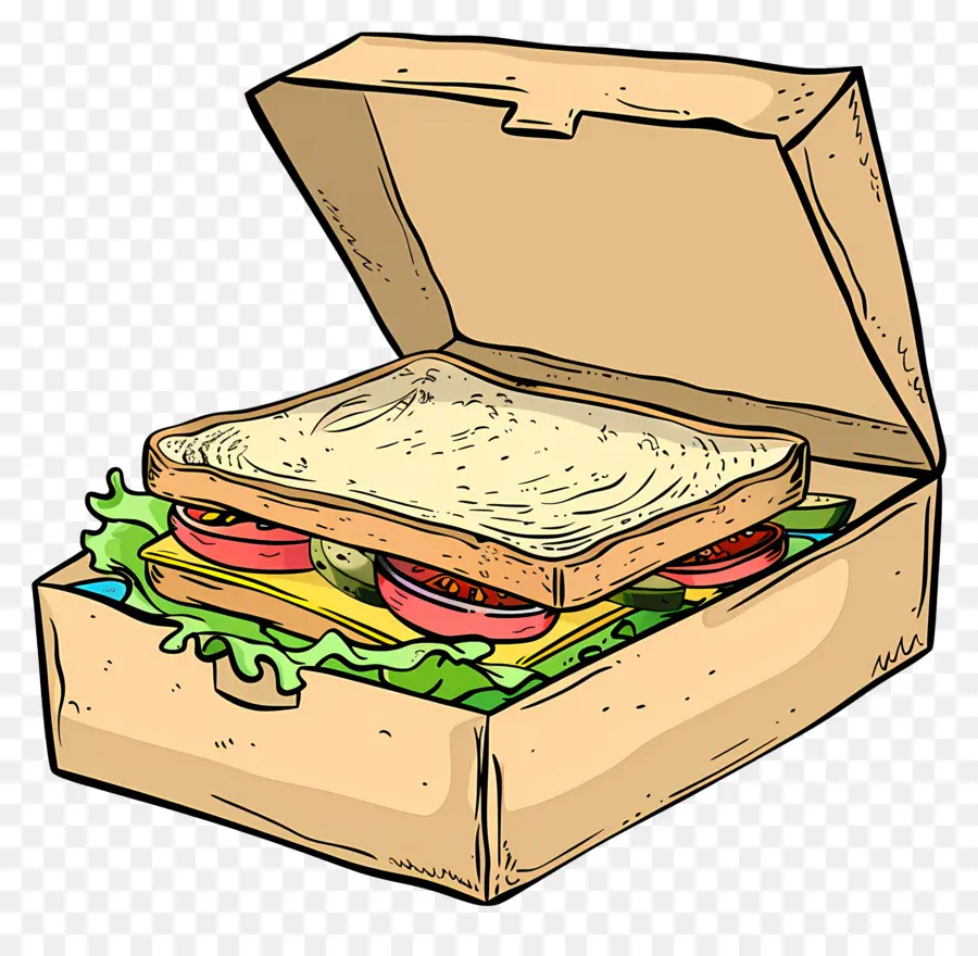 Sandwich Di Dalam Kotak，Sandwich PNG