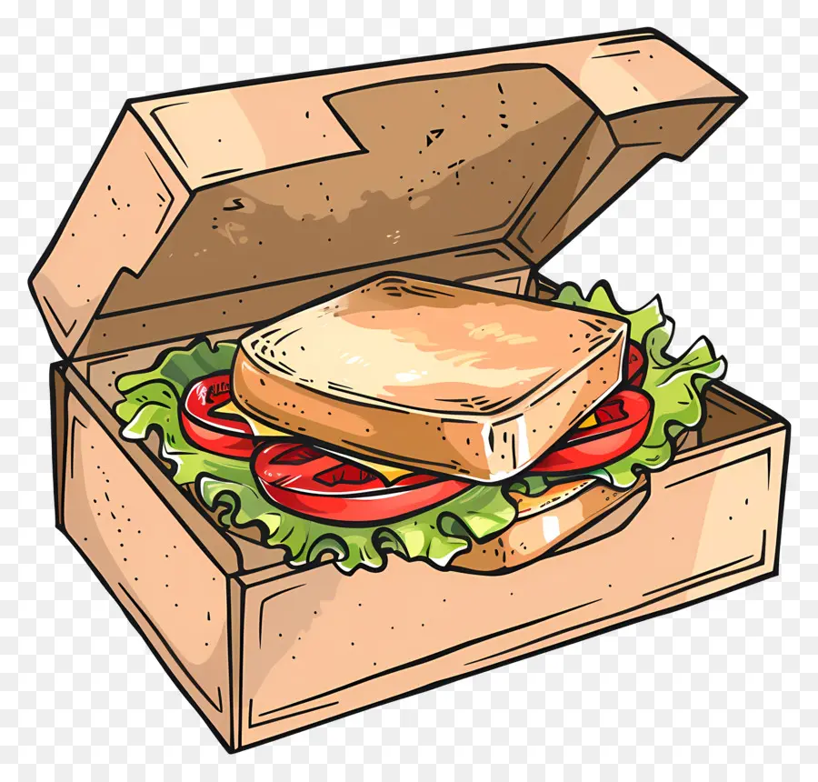 Sandwich Di Dalam Kotak，Sandwich PNG