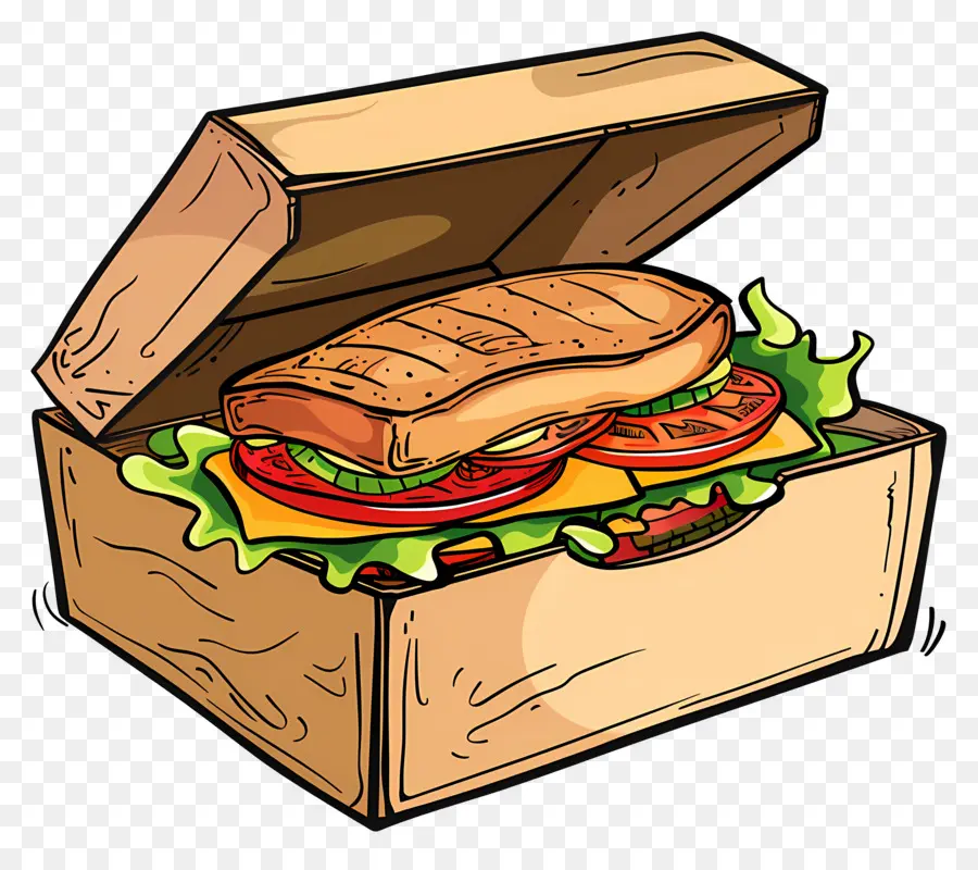 Sandwich Di Dalam Kotak，Sandwich PNG