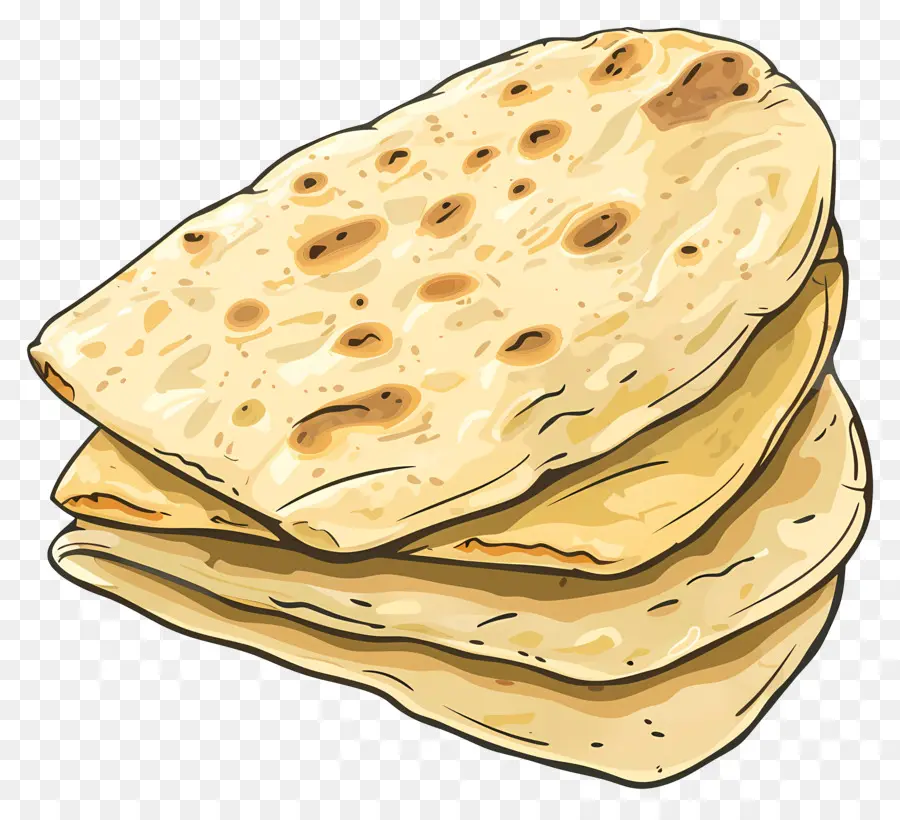 Roti Naan，Roti Datar PNG