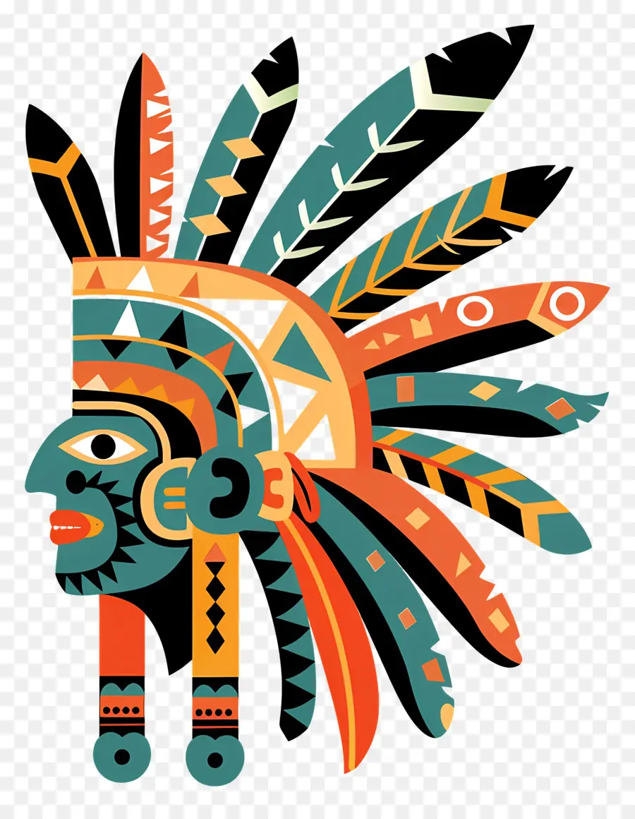 Headdress Maya，Penduduk Asli Amerika PNG