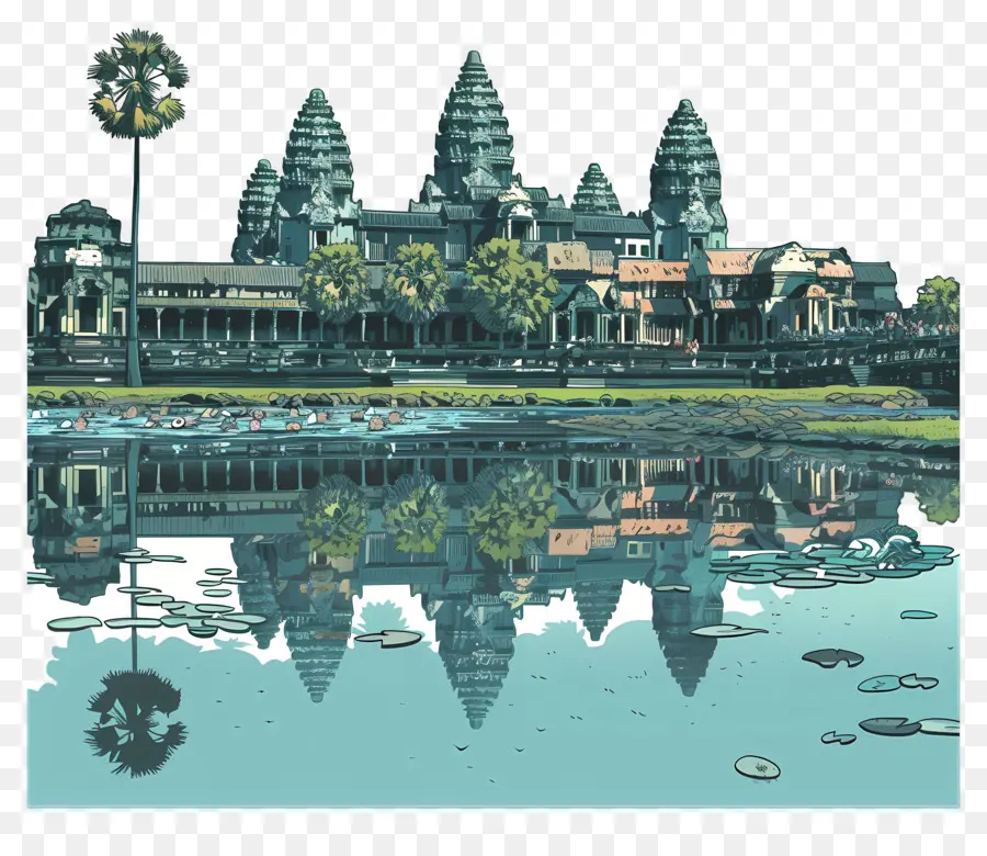 Angkor Wat，Lukisan Kuil PNG