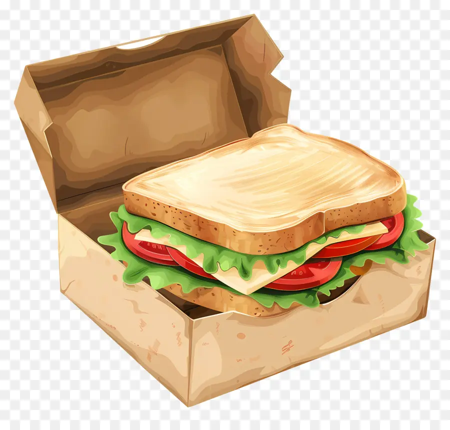 Sandwich Di Dalam Kotak，Sandwich PNG