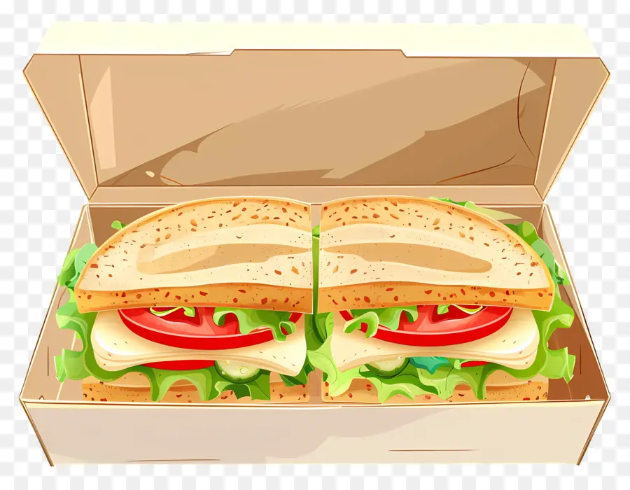 Sandwich Di Dalam Kotak，Sandwich PNG