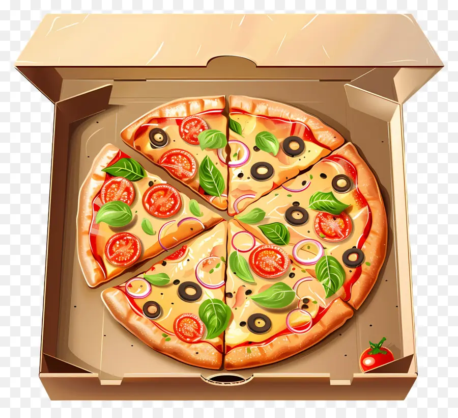 Pizza Di Dalam Kotak，Pizza PNG