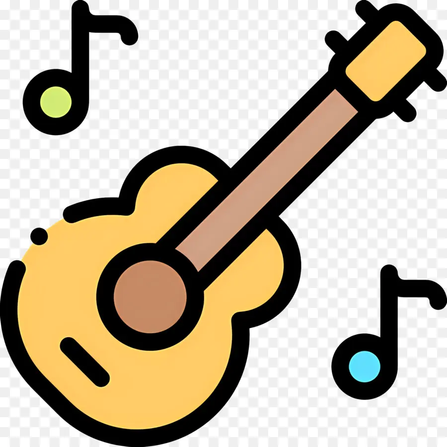 Gitar，Gitar Berwarna Warni PNG