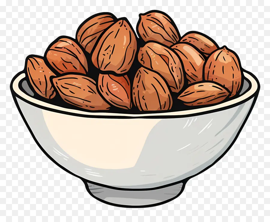 Semangkuk Kacang，Almond PNG