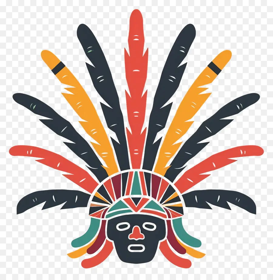 Headdress Maya，Topeng Asli Amerika PNG