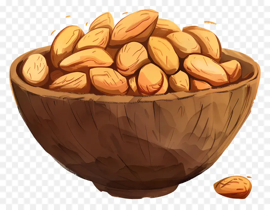 Semangkuk Kacang，Almond PNG