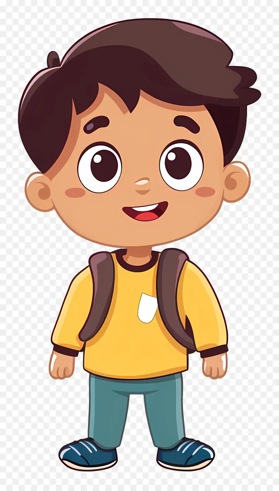 Anak Laki Laki Lucu，Kemeja Kuning PNG