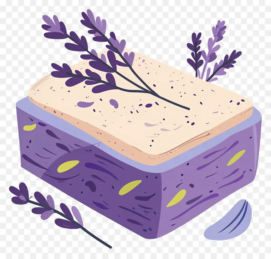 Lavender Soap Bar，Sabun Lavender PNG