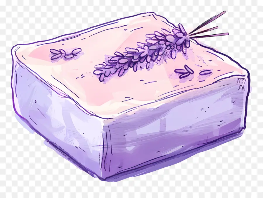 Lavender Soap Bar，Sabun Lavender PNG