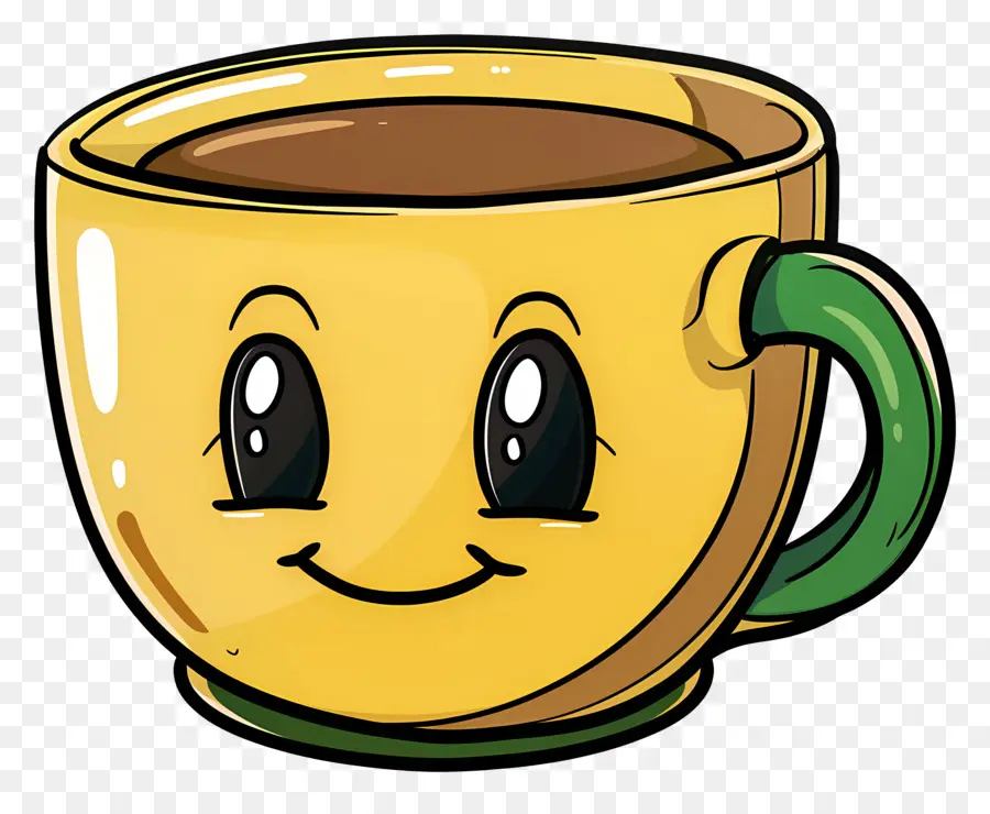 Mug Kuning，Kartun Ilustrasi PNG