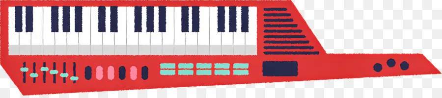 Musik，Keyboard Merah PNG