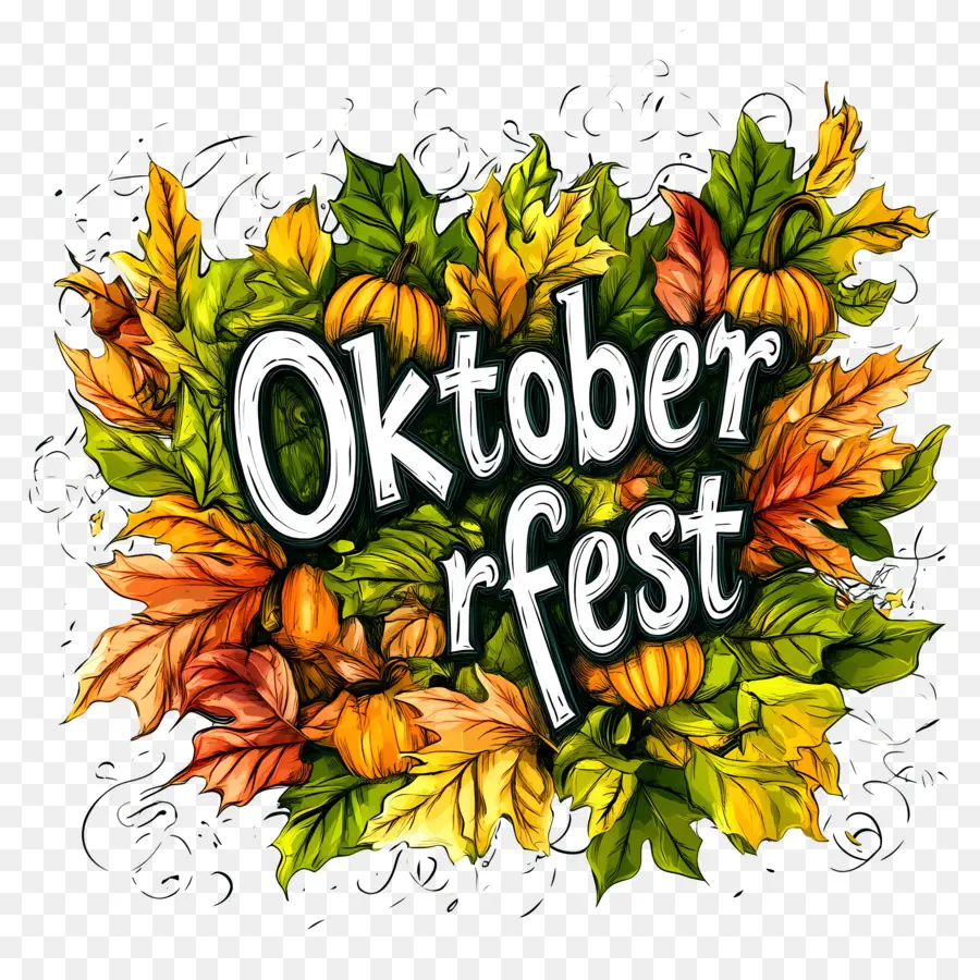 Oktoberfest，Karangan Bunga Musim Gugur PNG