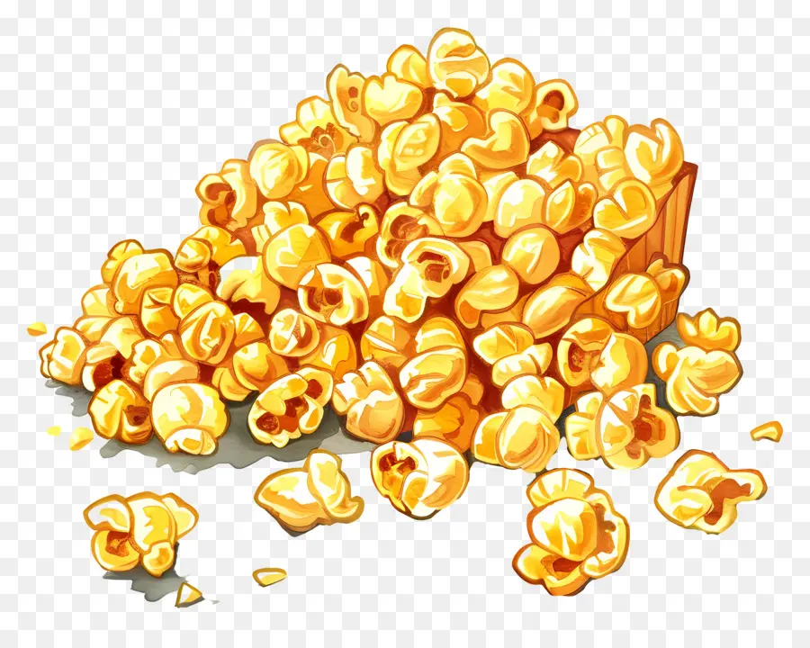 Popcorn，Emas PNG