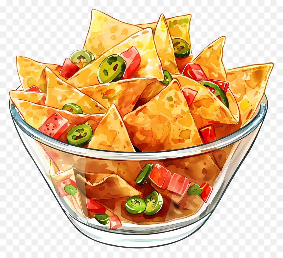 Semangkuk Nacho，Tortilla Chips PNG