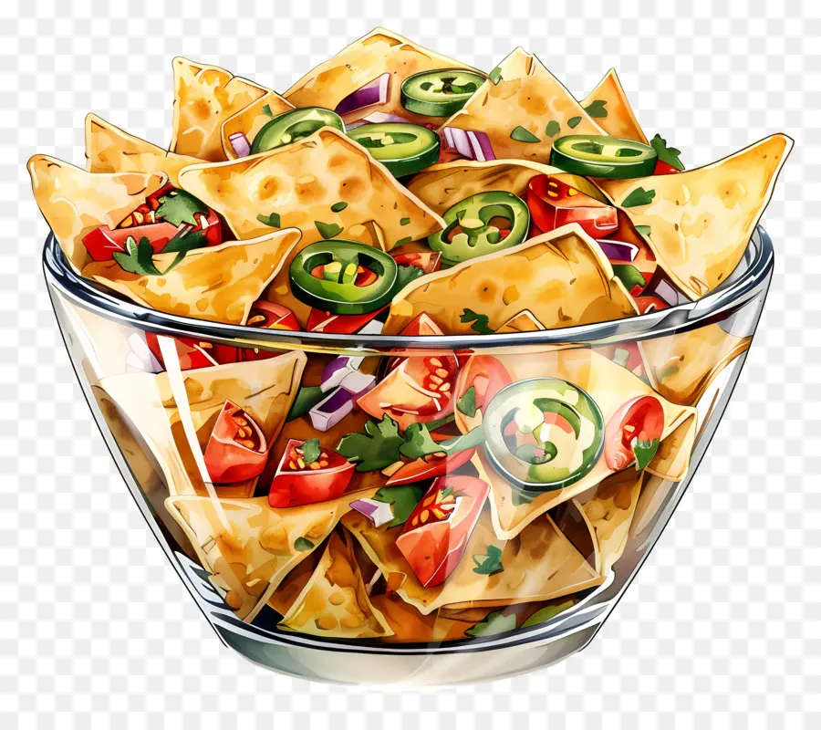 Semangkuk Nacho，Tortilla Chips PNG