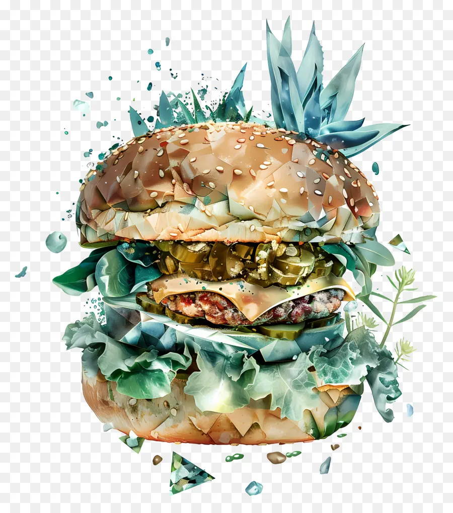 Burger，Hamburger PNG