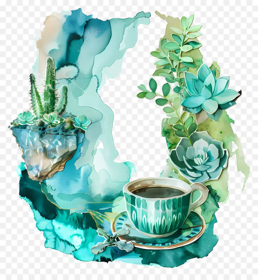 Kopi，Succulents PNG