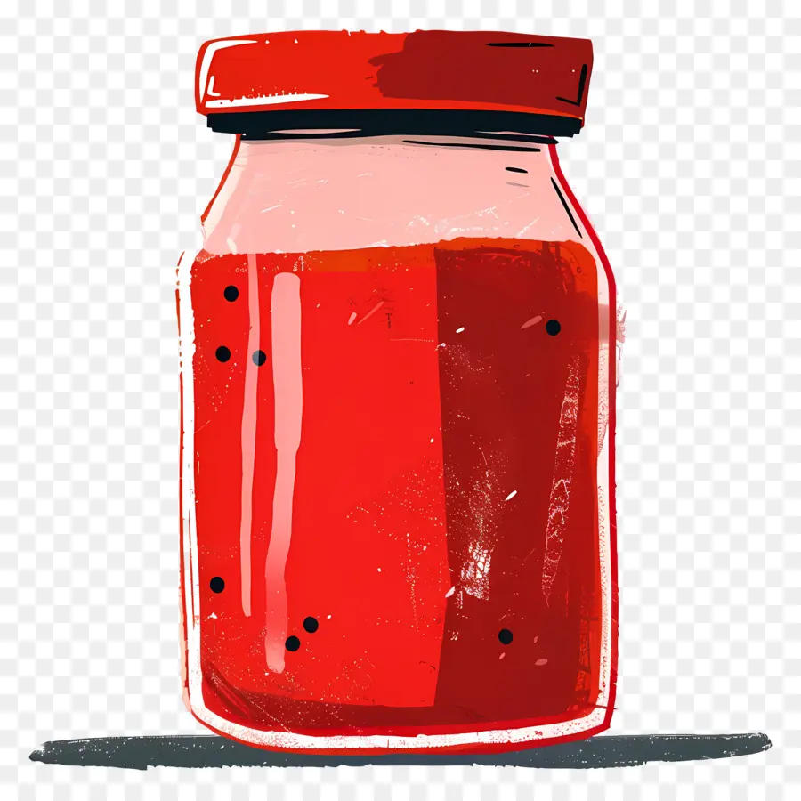 Botol Selai，Jar Kaca Merah PNG