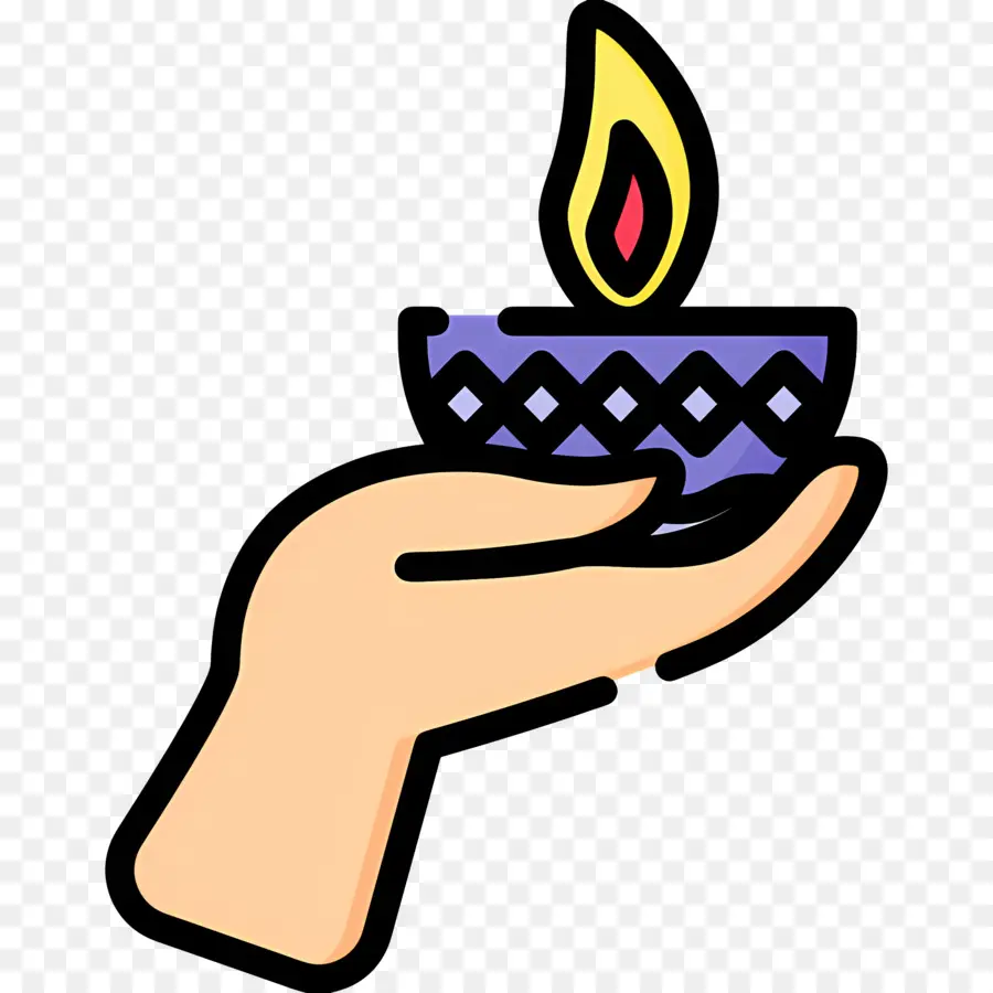 Diwali，Lilin Biru Kecil PNG