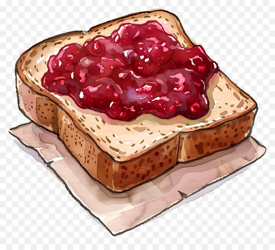 Macet Di Atas Roti Panggang，Raspberry Mengawetkan PNG