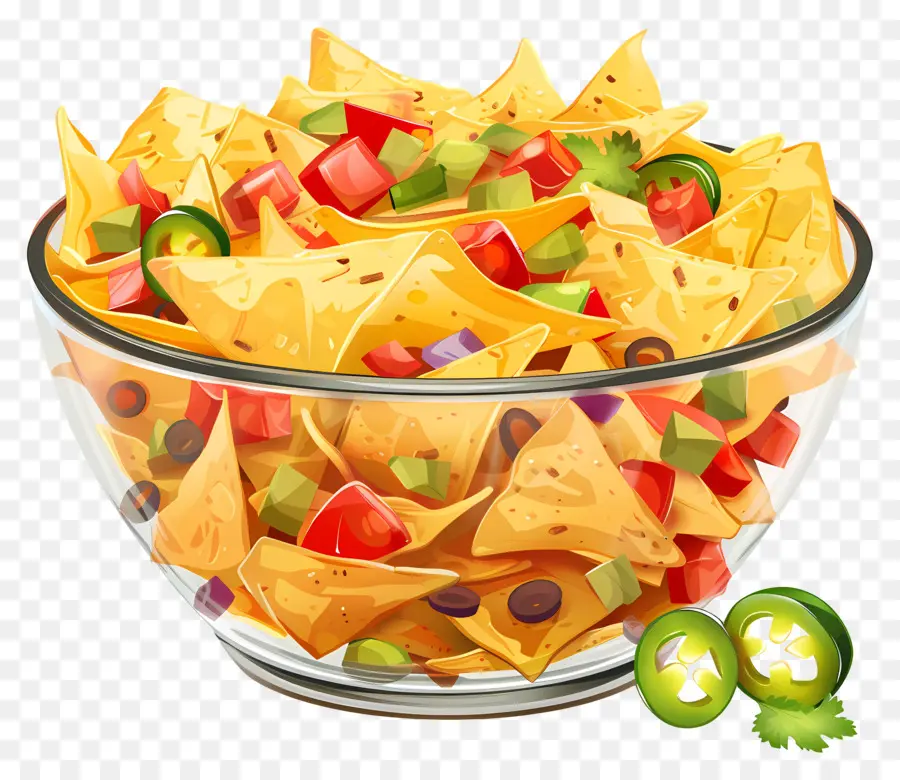 Semangkuk Nacho，Nachos PNG