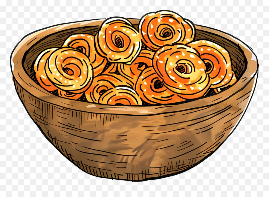 Jalebi，Semangkuk Makanan Ringan PNG