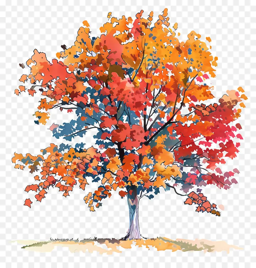 Pohon Maple，Seni Abstrak PNG