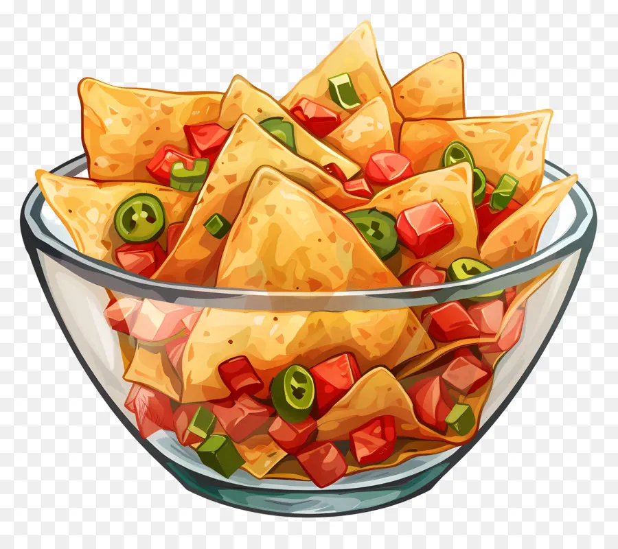 Semangkuk Nacho，Nachos PNG