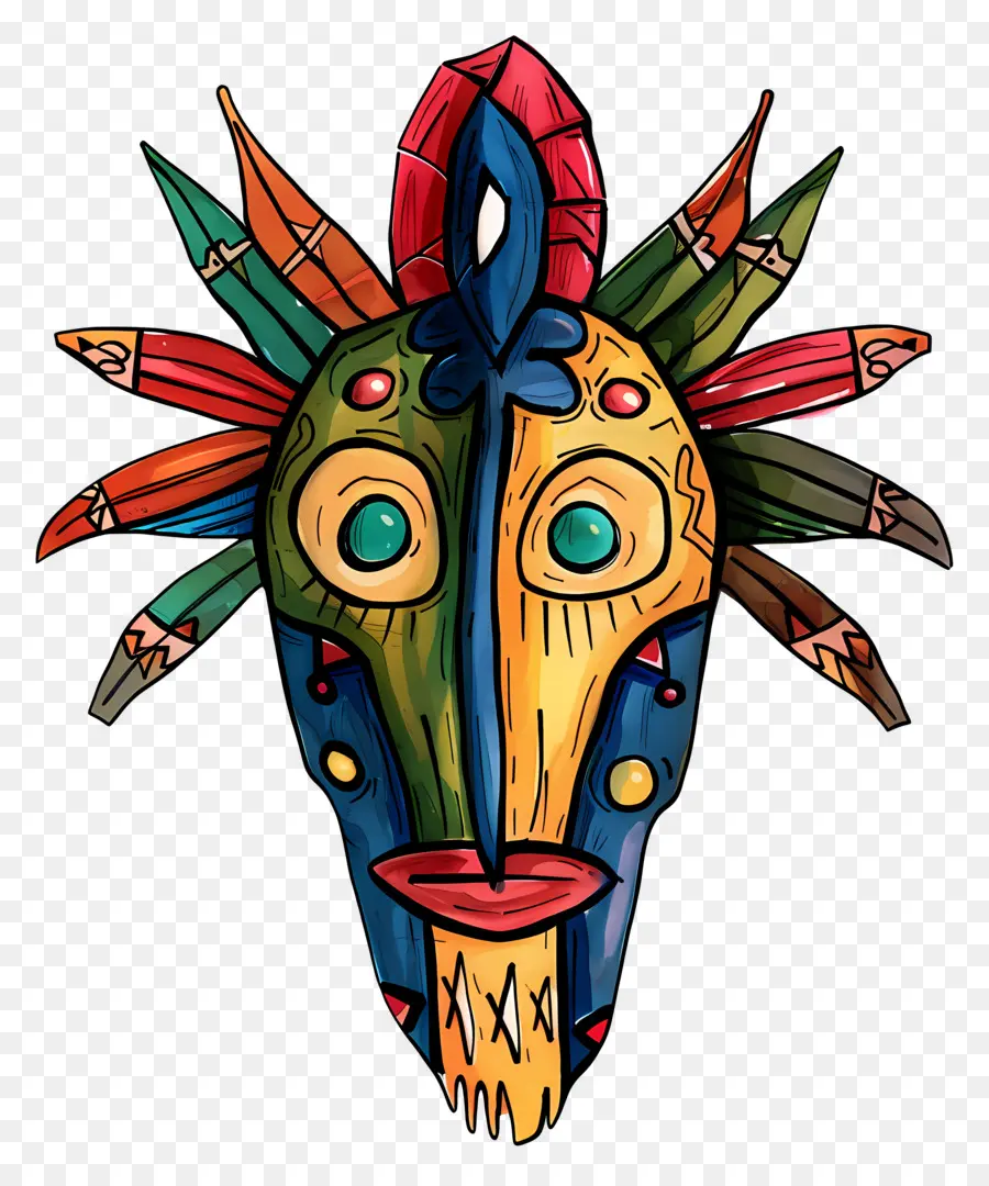 Masker Tribal，Maya PNG