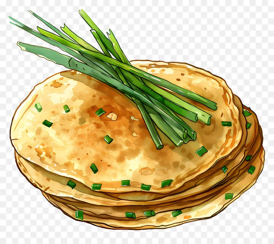 Scallion Pancake，Pancake PNG