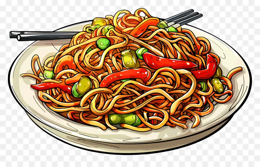 Chow Mein，Mie PNG