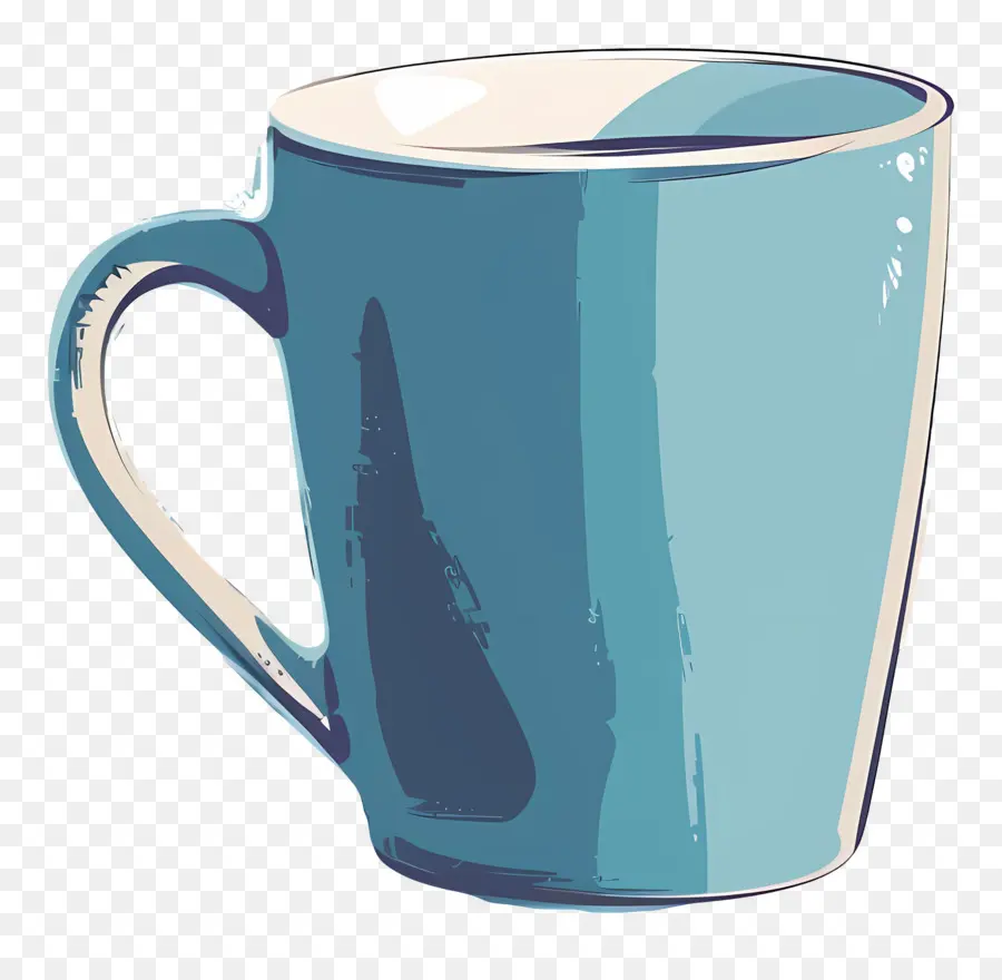 Mug，Mug Biru PNG