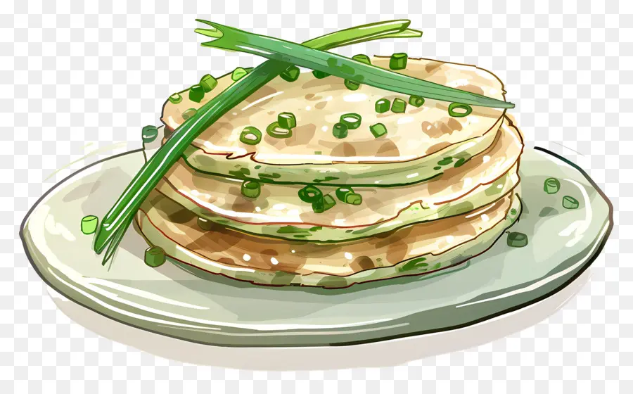 Scallion Pancake，Pancake PNG