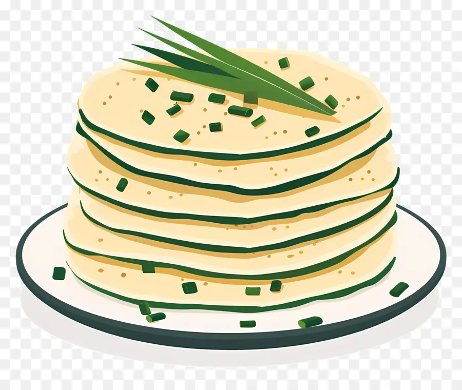 Scallion Pancake，Pancake PNG