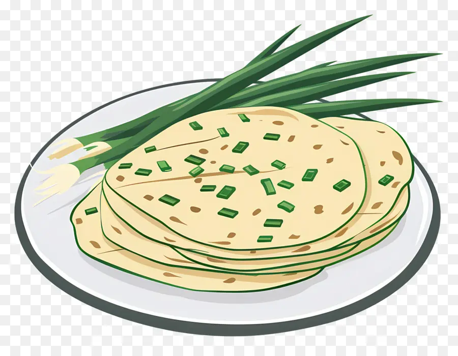 Scallion Pancake，Kacang Hijau Goreng PNG